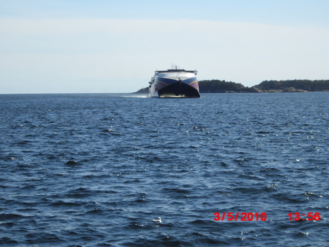 Vår superspeed ferje over til Hirtshals