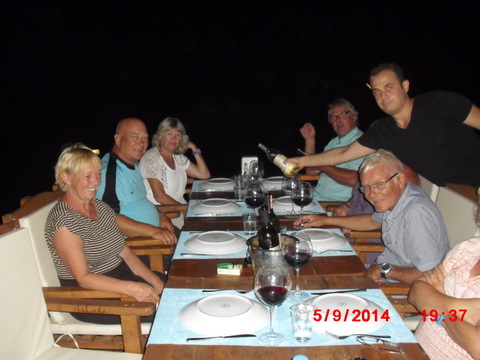 Middag på Nuri beach