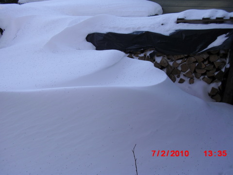 Vi skimter litt av vedstabelen i det fjerne