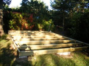 Fundament og bjelker i vater