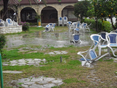 Rosehagen under vann