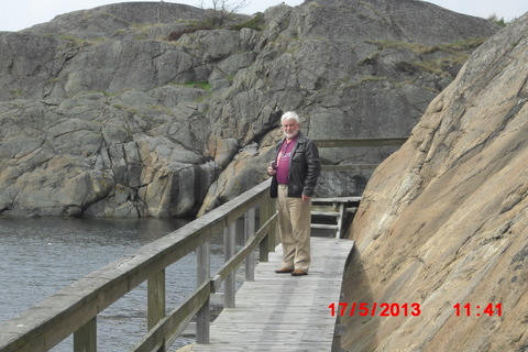 Herfra har vi et flott utsyn utover havet og Tvistein Fyr