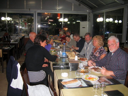 Felles middag etter all shoppingen