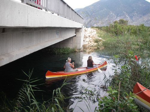 Ulla og AM i fint driv nedover elven