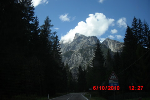 På vei inn i alpene